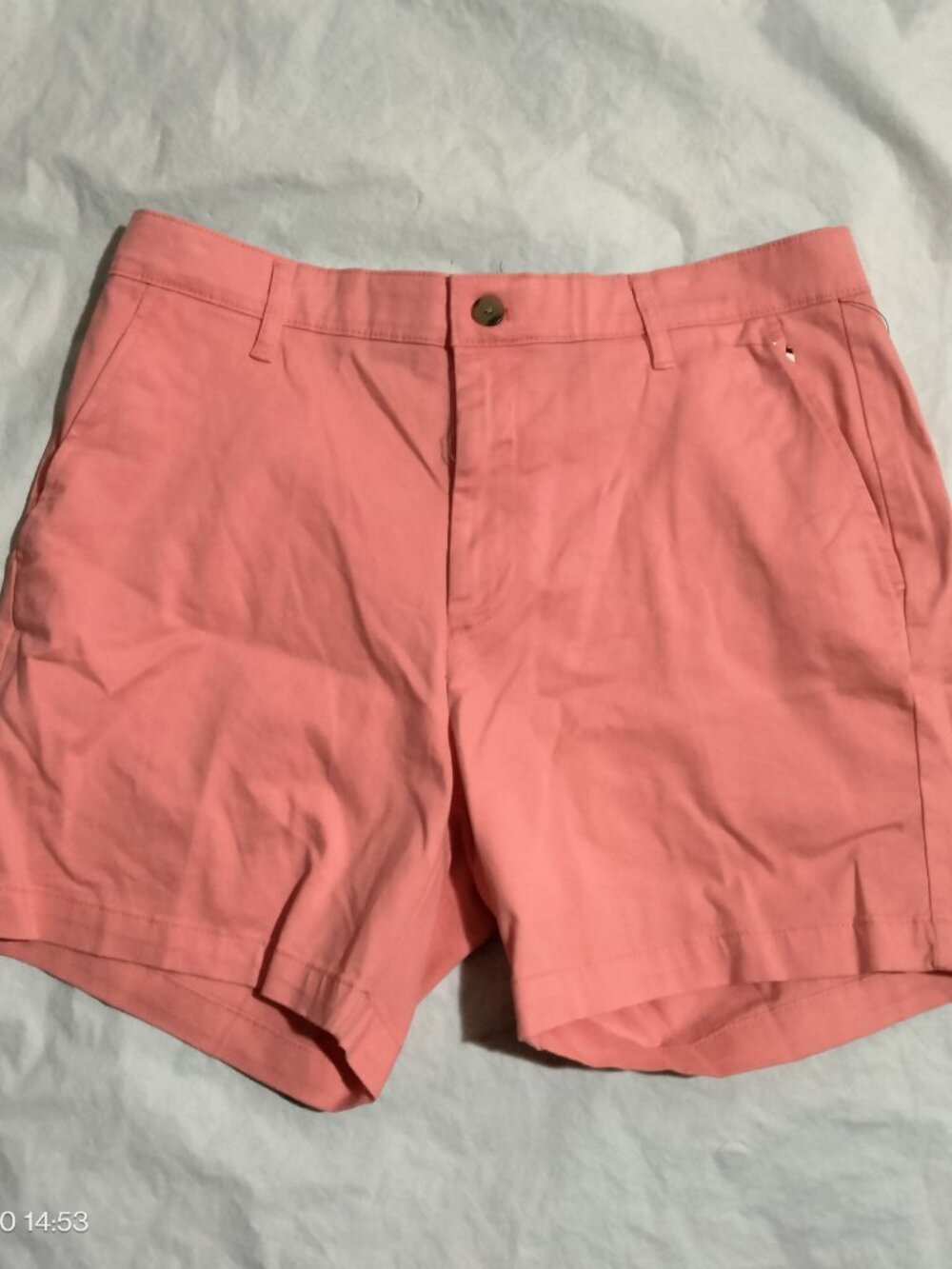 Nautica The Deck Short Classic Fit 33 Pink Sugar Coral 6" Inseam Stretch NWT
